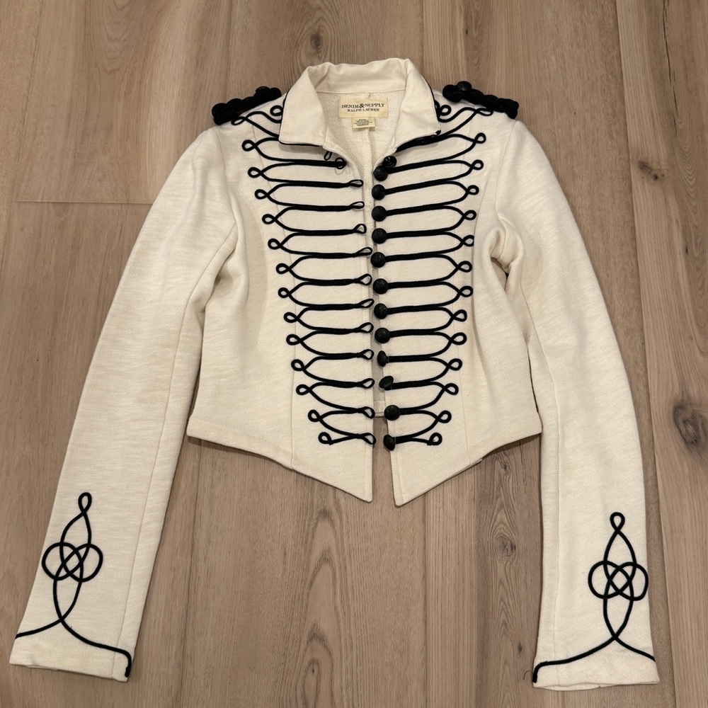 Denim & Supply Ralph Lauren Cream Military Blazer